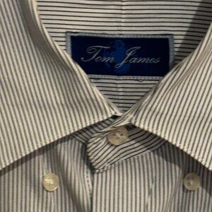 Tom James button down pin stripe shirt